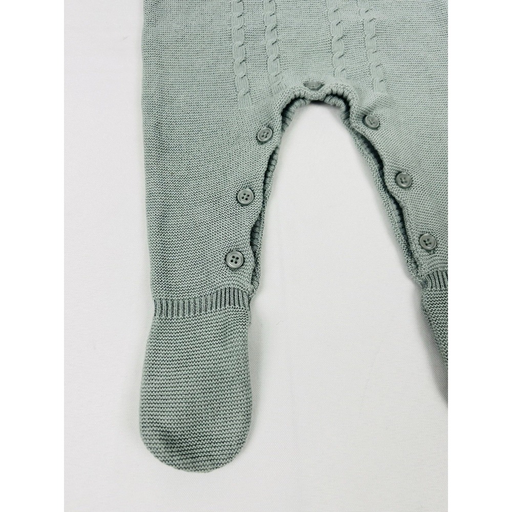 Edgehill Collection Newborn Knit Romper Sage Green - Picture 5 of 8